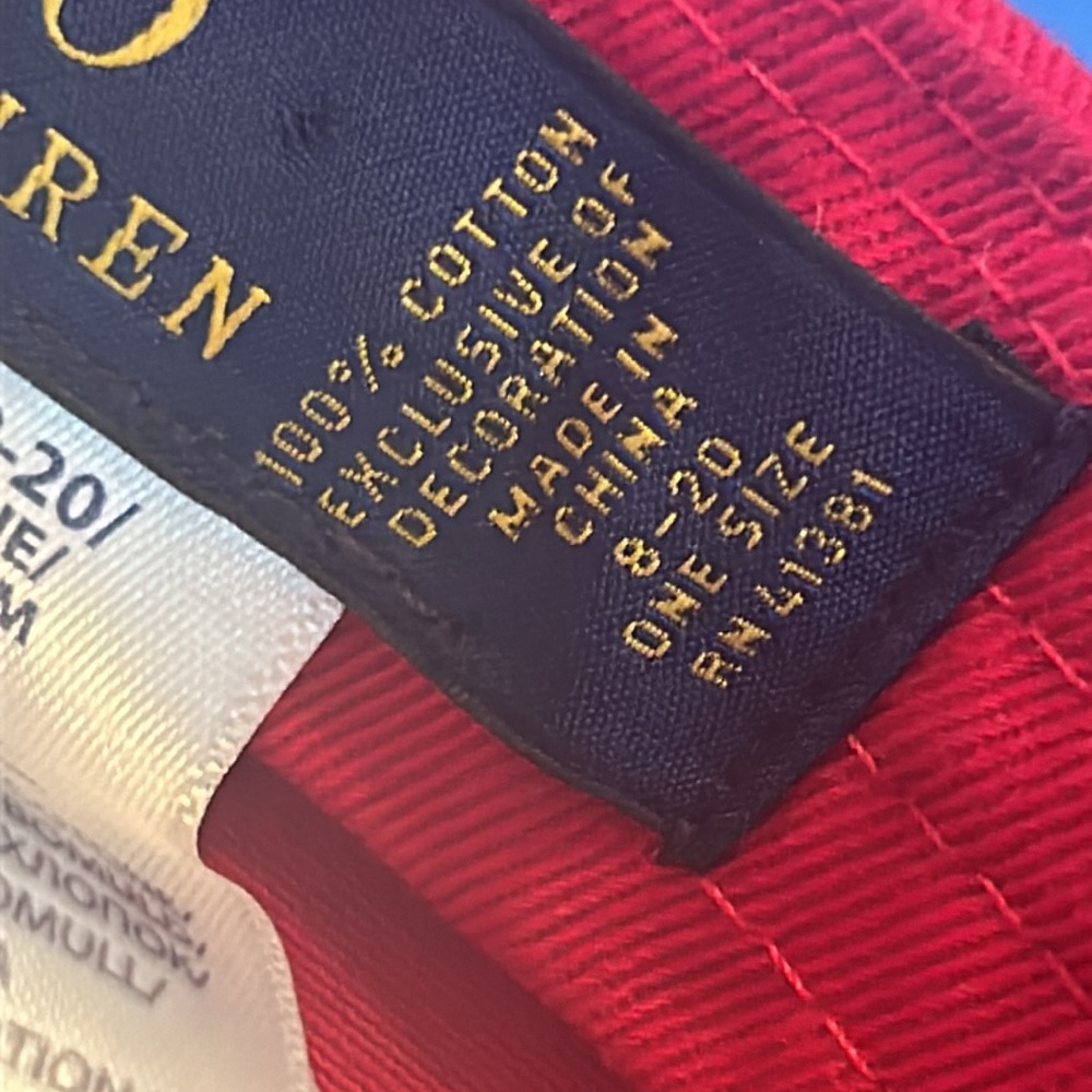 Red Polo Ralph Lauren Cap - Picture 5 of 6